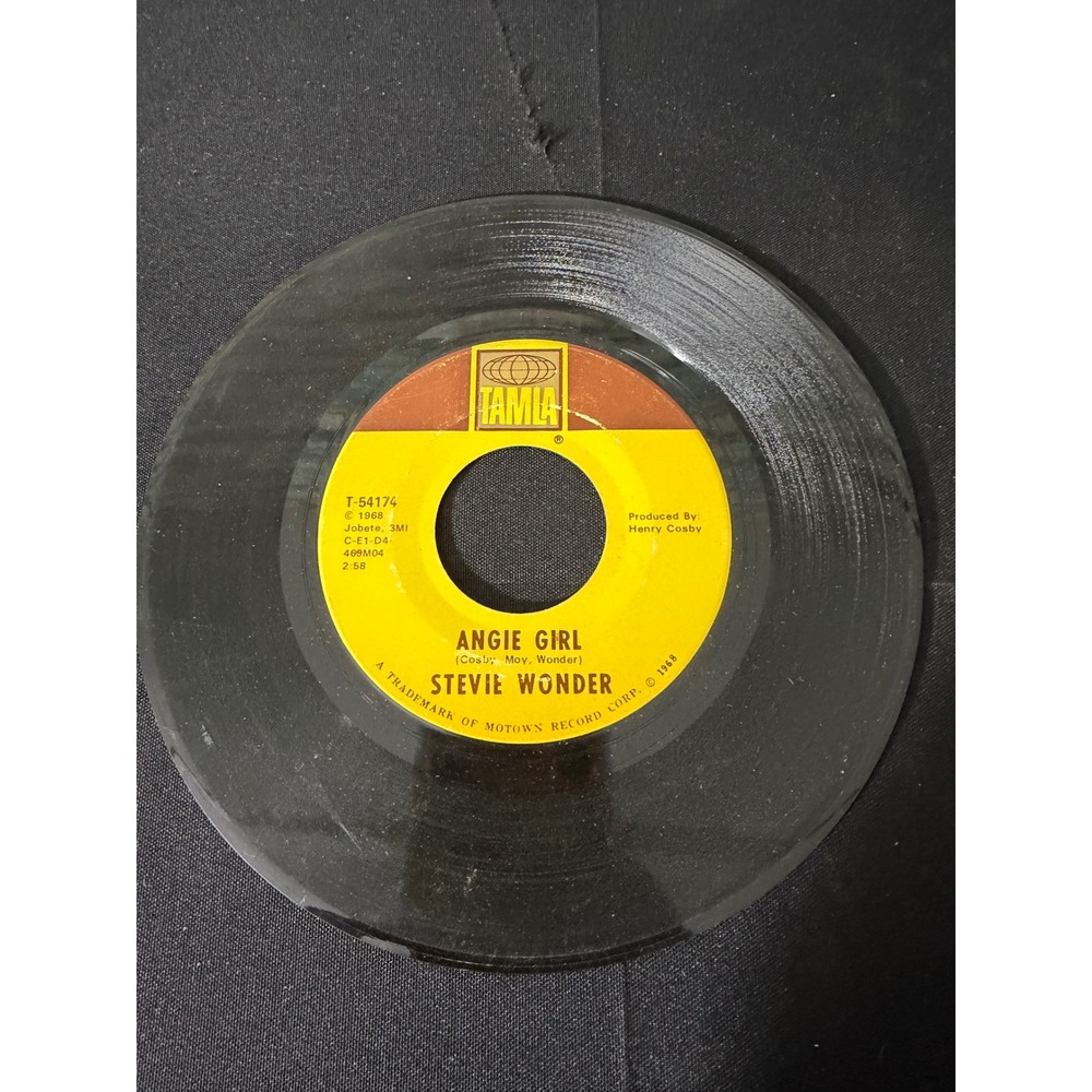 Stevie Wonder Vinyl 7" Black Good For Once In My‎ Life Angie Girl Tamia T-54174